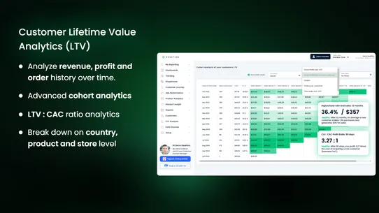 Reaktion: Tracking &amp; Analytics screenshot