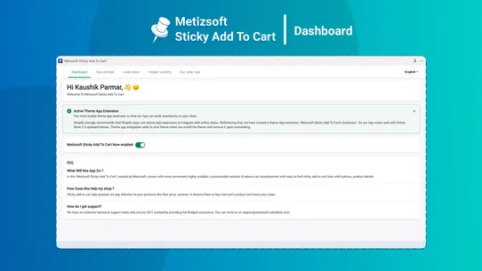 Metizsoft Sticky Add To Cart screenshot