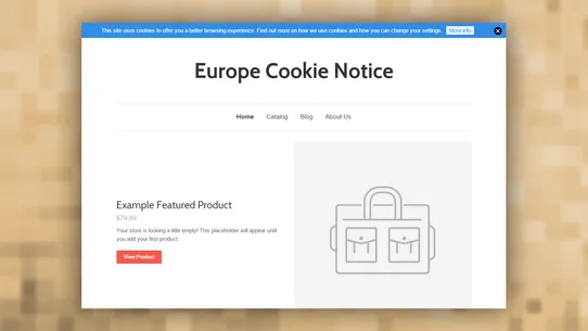 Europe Cookie Notice by Webyze screenshot