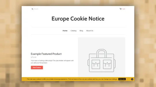 Europe Cookie Notice by Webyze screenshot