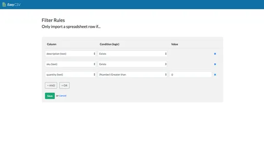 EasyCSV ‑ CSV &amp; XLSX handling screenshot