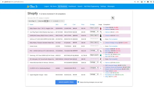 Glass It Price Tracker screenshot