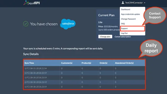 AquaAPI Cloud Connector screenshot