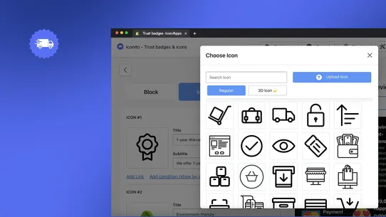 Trust badges &amp; icons ‑ Iconito screenshot