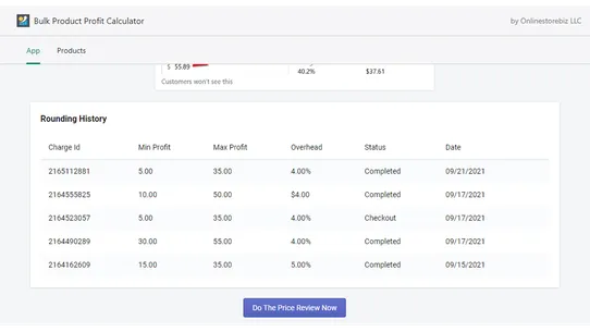 Bulk Profit Calculator by W2B screenshot