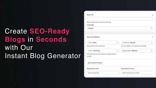 SEO Blog: Auto AI Blog Writer screenshot