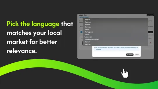Rocket AI Alt Text Generator screenshot