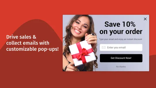 StoreYa pop ups, Email popups screenshot