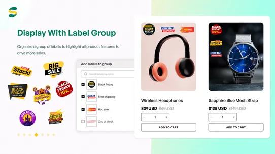 Sami Product Labels &amp; Badges screenshot