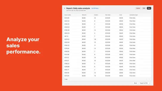 SyncWith Reports, Data Export screenshot