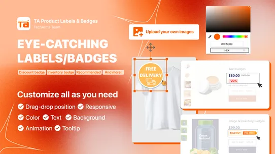 TA Product Labels &amp; Badges screenshot