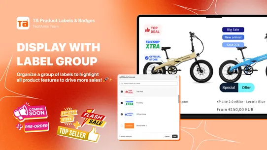 TA Product Labels &amp; Badges screenshot