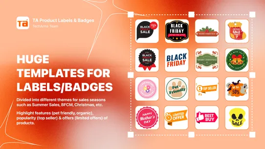 TA Product Labels &amp; Badges screenshot