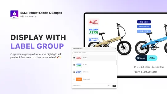 B: Product Labels &amp; Badges screenshot