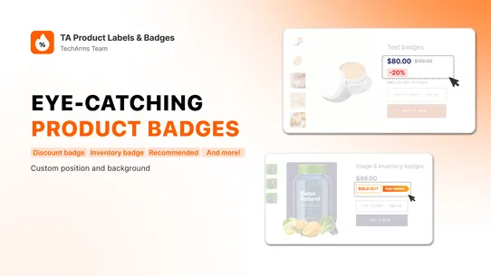 TA Product Labels &amp; Badges screenshot