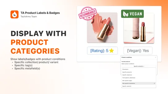 TA Product Labels &amp; Badges screenshot