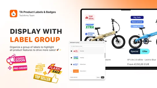 TA Product Labels &amp; Badges screenshot