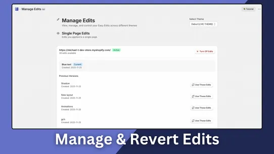 Easy Edits screenshot