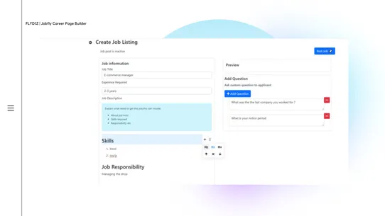 JobFly Career Page Builder screenshot