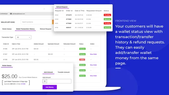 Webkul Wallet Management screenshot