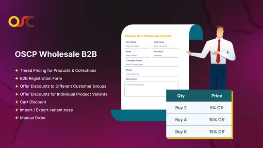 OSCP Wholesale B2B screenshot