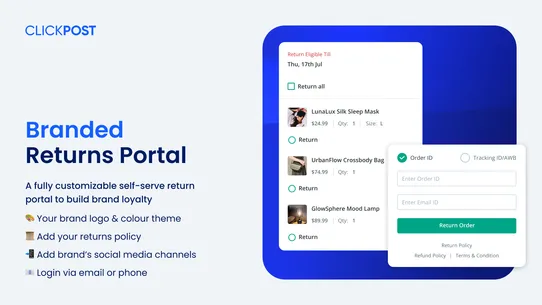 ClickPost Returns Plus screenshot