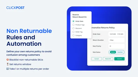 ClickPost Returns Plus screenshot
