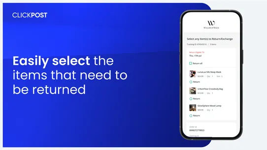 ClickPost Returns Plus screenshot