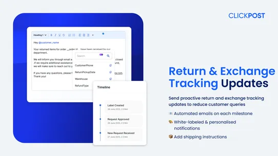 ClickPost Returns &amp; Exchanges screenshot