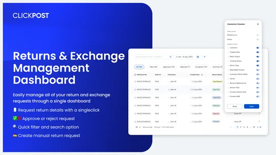 ClickPost Returns &amp; Exchanges screenshot