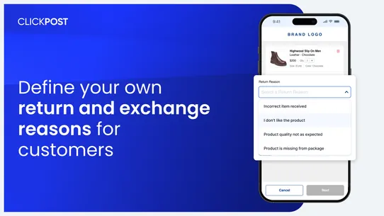 ClickPost Returns &amp; Exchanges screenshot