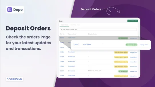 Deposit &amp; Split Payment Depo screenshot