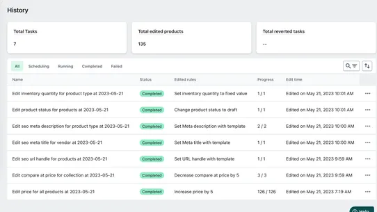 Astra Bulk Product/Price Edit screenshot