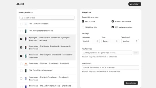 Astra Bulk Product/Price Edit screenshot