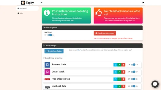Tagify screenshot