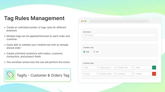 Tagify ‑ Customer &amp; Orders Tag screenshot