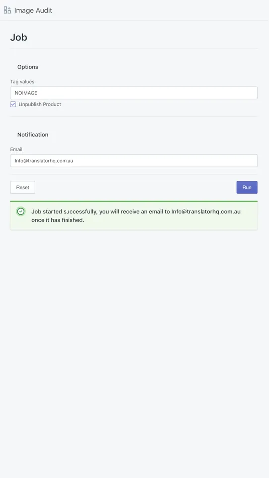 Image Audit screenshot