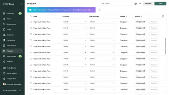 Kintsugi Sales Tax Automation screenshot
