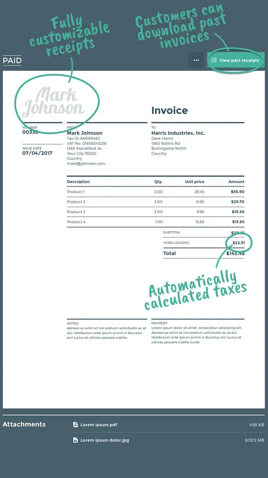 Quaderno ‑ Taxes Automation screenshot