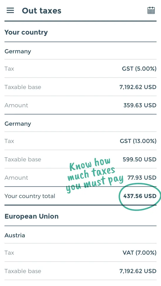 Quaderno ‑ Taxes Automation screenshot