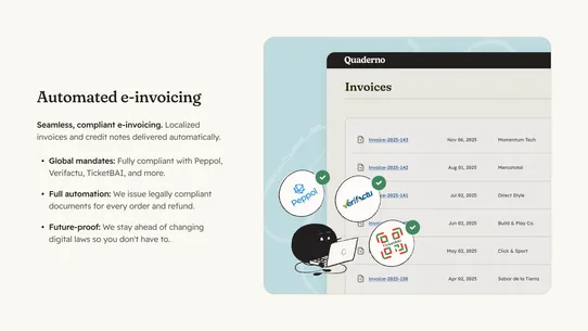 Quaderno: Taxes &amp; E‑Invoicing screenshot