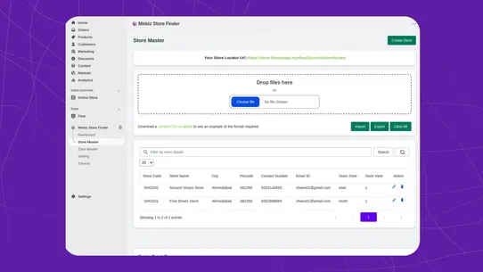 Mebiz Store Finder screenshot