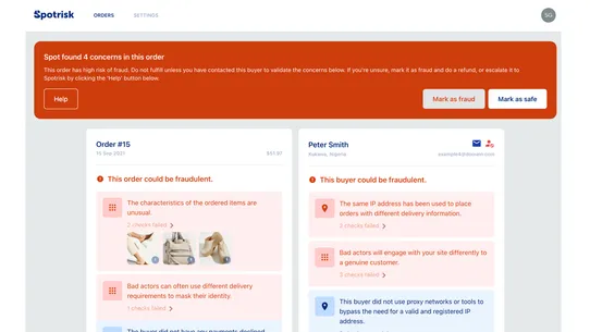 Spotrisk: Fraud Protection screenshot