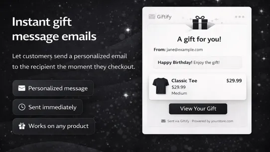 Giftify ‑ Gift Message Emails screenshot