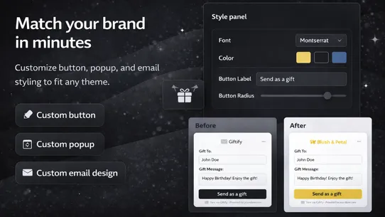 Giftify ‑ Gift Message Emails screenshot