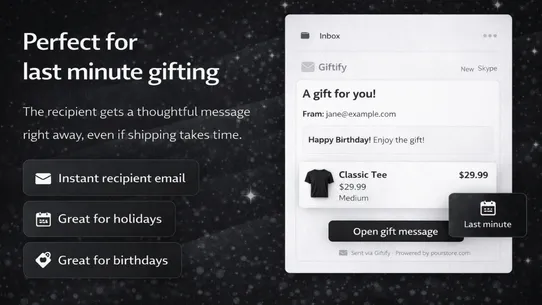 Giftify ‑ Gift Message Emails screenshot