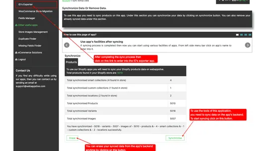 WebAppsLive ‑ IDs Exporter screenshot