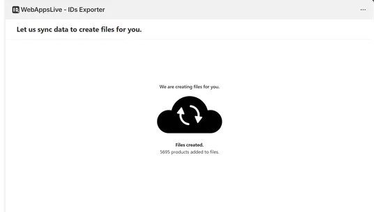 WebAppsLive ‑ IDs Exporter screenshot