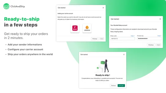 ClickAndShip screenshot