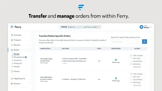 Ferry ‑ Sync with eBay screenshot